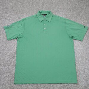 Nike Tiger Woods Polo Shirt Men XL Green Polyester Stretch Short Sleeve Pullover